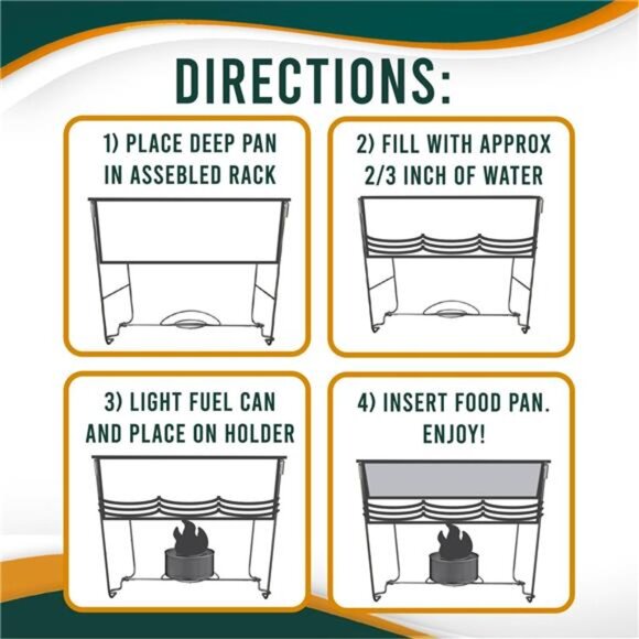 Chafing Dish Buffet Set, Half Size, Disposable Catering Supplies - Picture 4 of 7